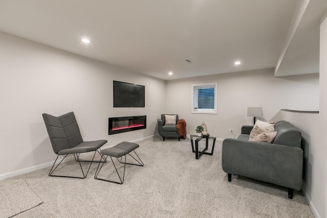 view of carpeted living room