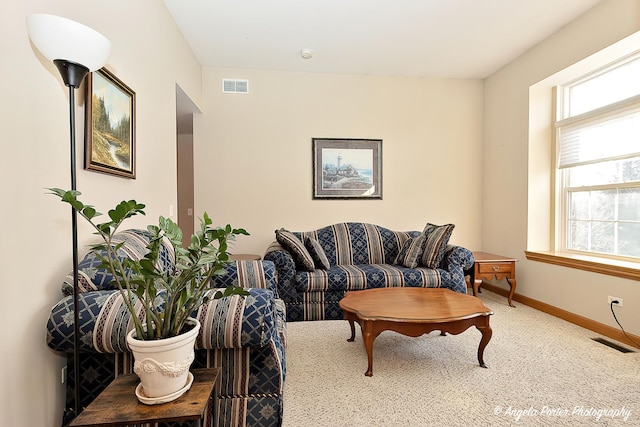 view of carpeted living room