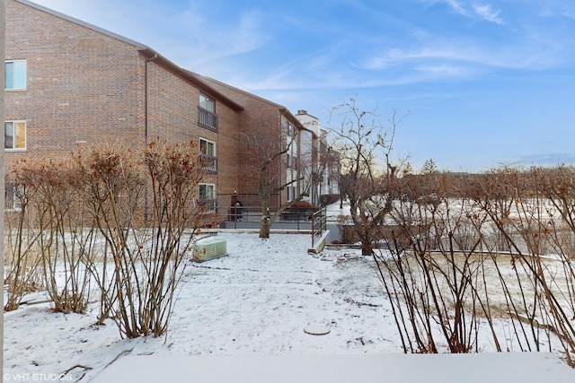 view of snowy yard