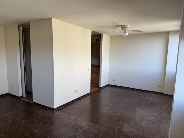 empty room with ceiling fan