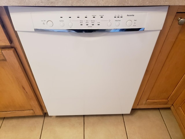 interior details with white dishwasher