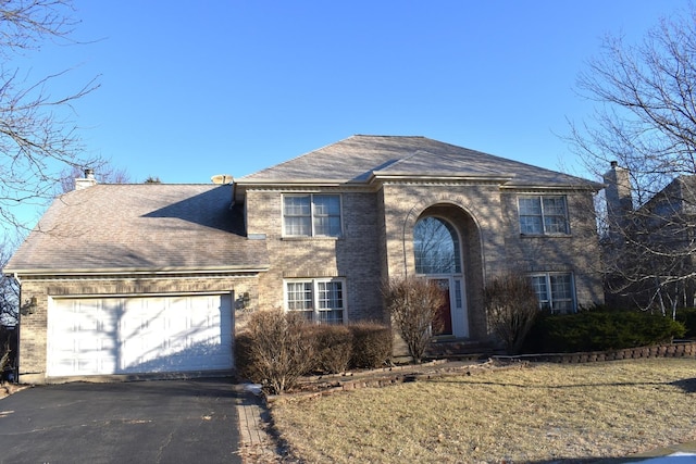 view of front facade with a garage