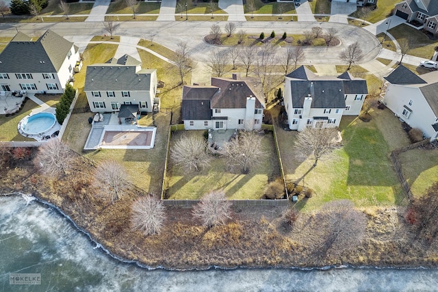 aerial view featuring a residential view