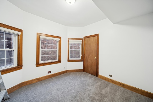 view of carpeted spare room