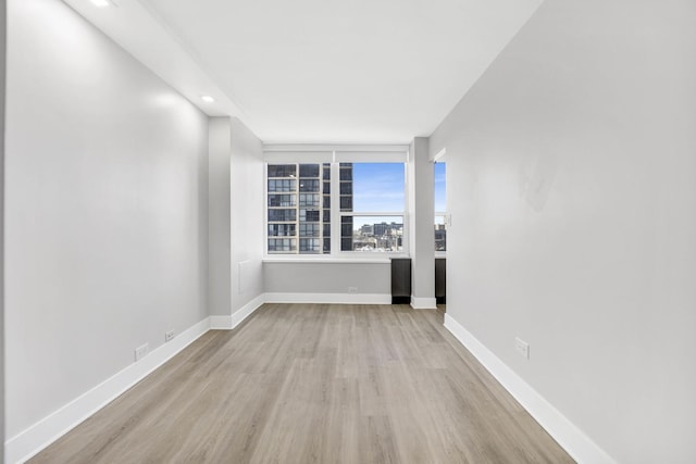 empty room featuring light hardwood / wood-style flooring