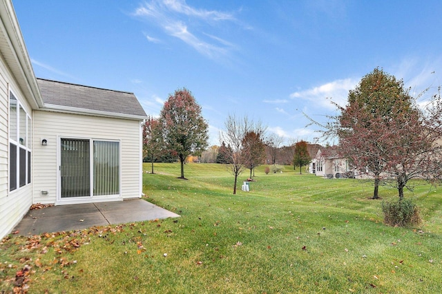 view of yard with a patio area