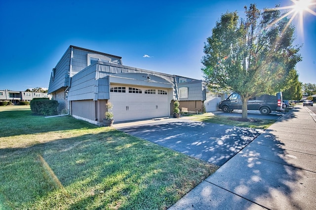 view of front of home with a front yard