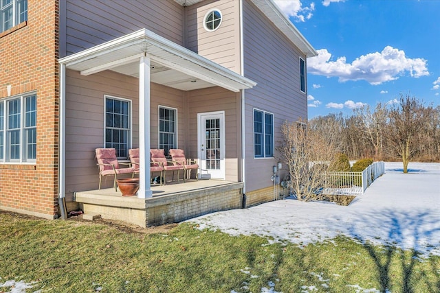 exterior space featuring a yard and a patio