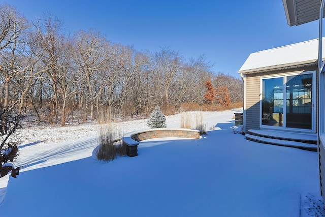 view of snowy yard