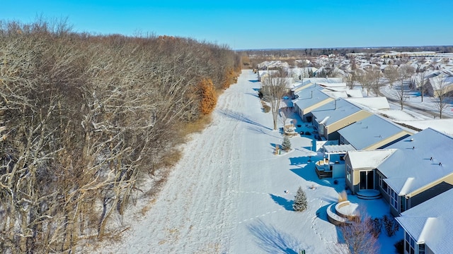 view of snowy aerial view