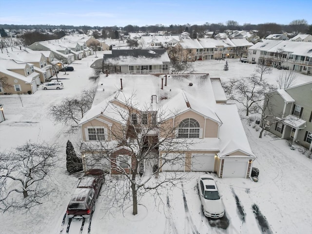 view of snowy aerial view