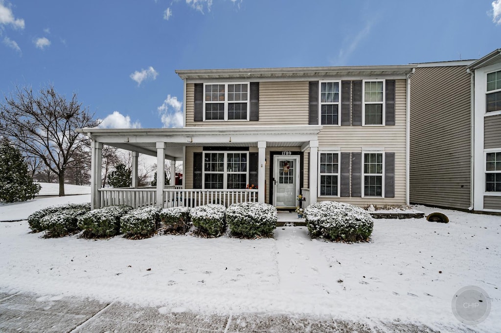 view of front of home with a porch