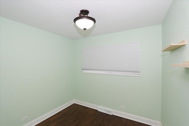 unfurnished room featuring dark hardwood / wood-style floors