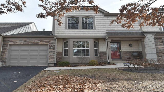 front of property featuring a garage