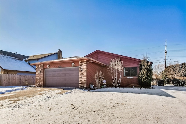 view of front of home featuring a garage