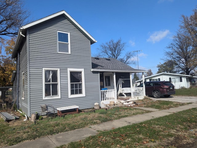 view of front of home with a porch