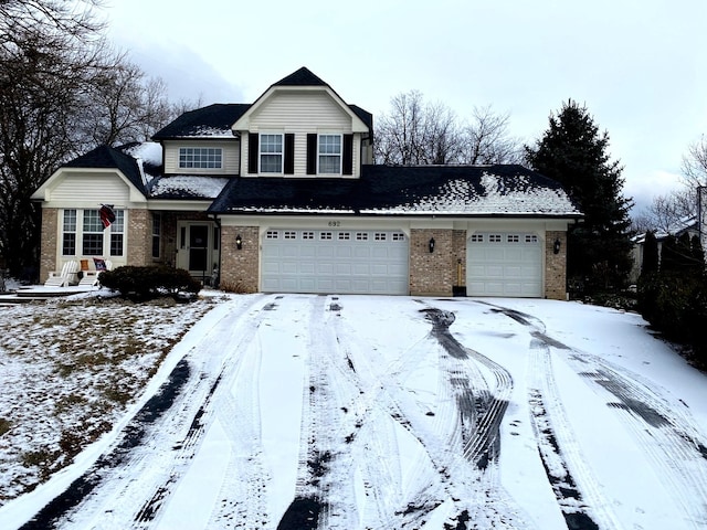 view of property with a garage