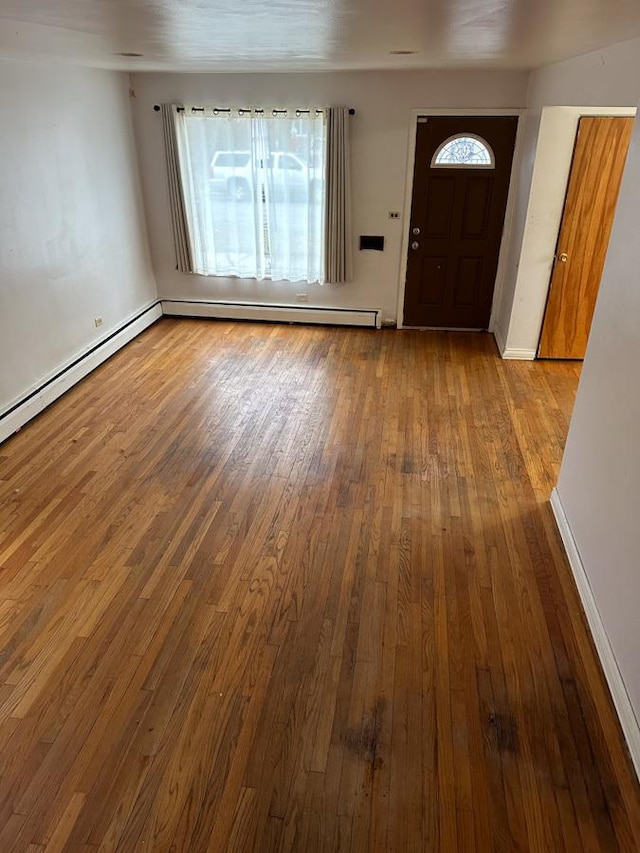 foyer with wood-type flooring