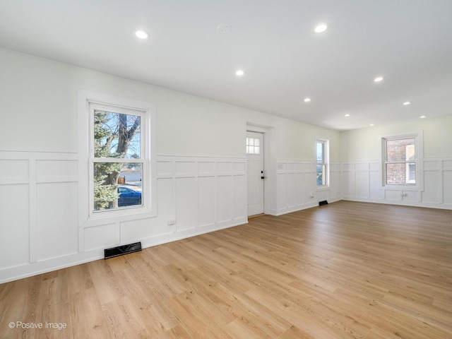 interior space with light wood-type flooring