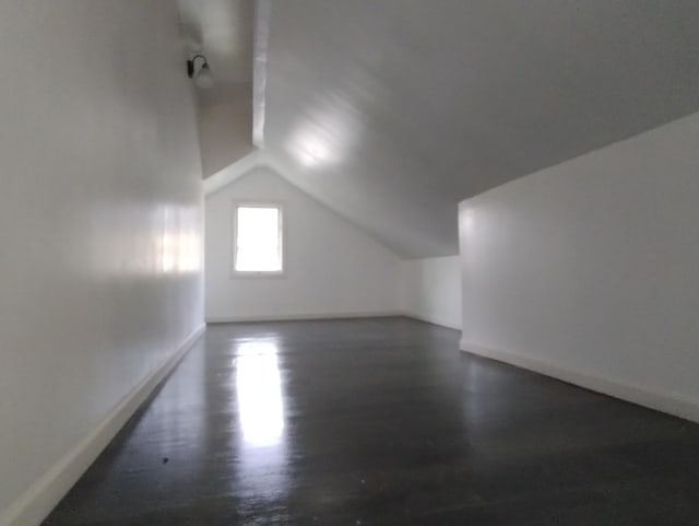 additional living space featuring lofted ceiling