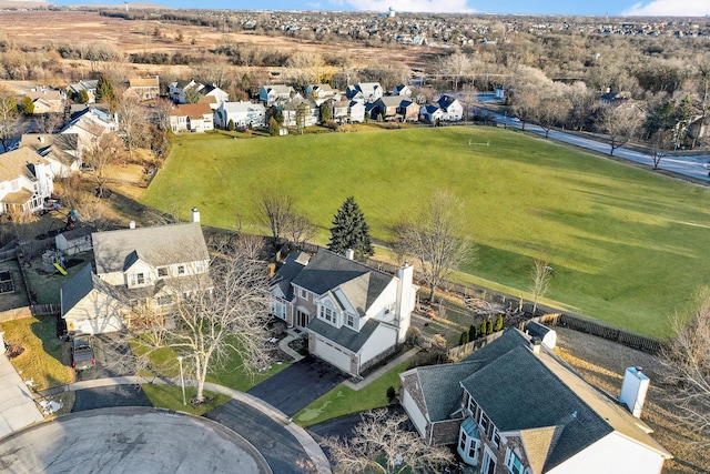 aerial view featuring a residential view