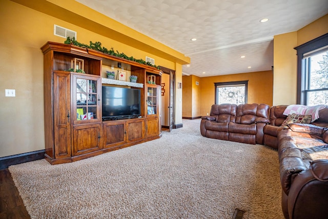 view of carpeted living room