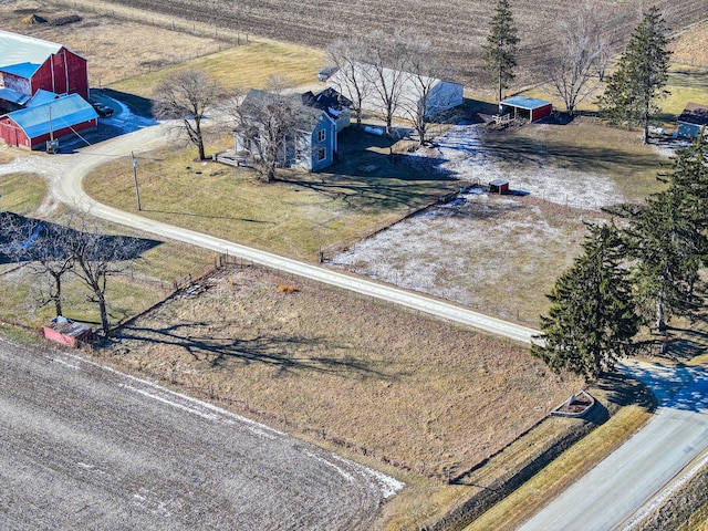 bird's eye view featuring a rural view