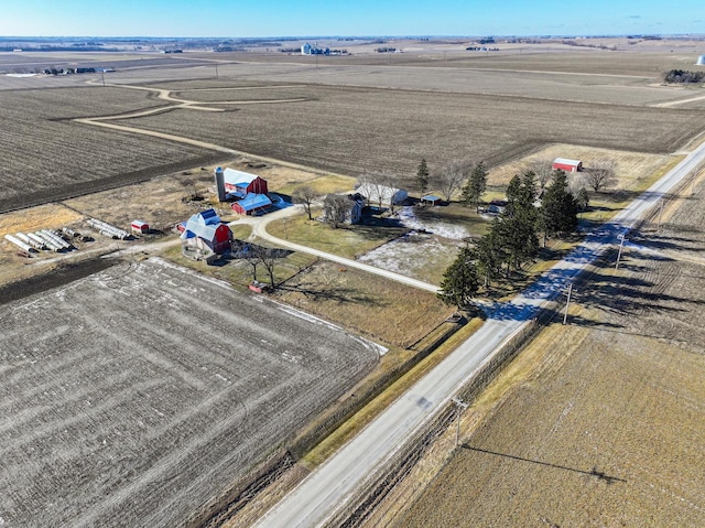 bird's eye view featuring a rural view