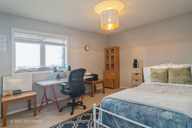 bedroom with carpet floors