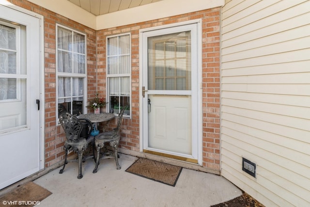 view of doorway to property