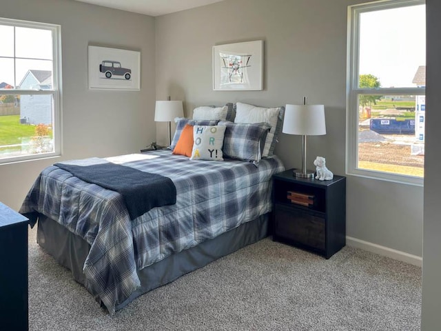 view of carpeted bedroom