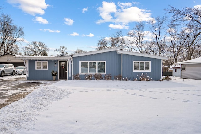 view of ranch-style home