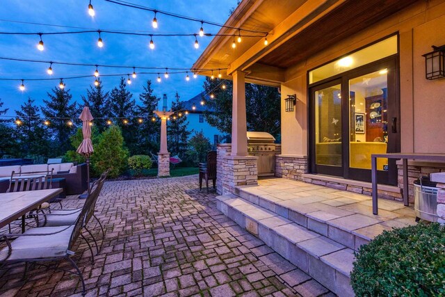 view of patio / terrace with area for grilling