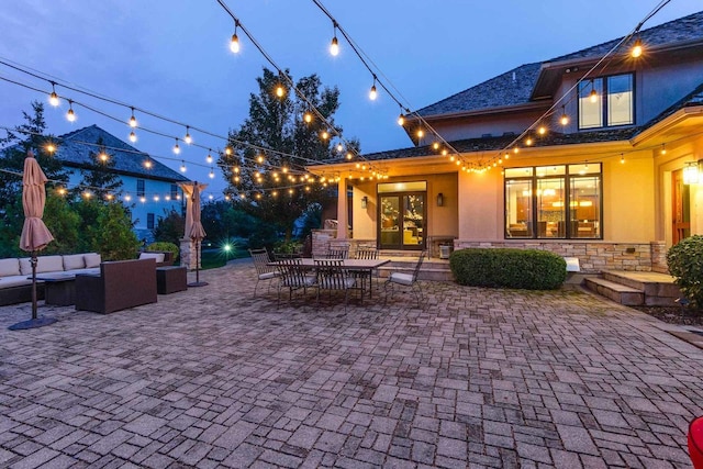 view of patio / terrace featuring an outdoor hangout area