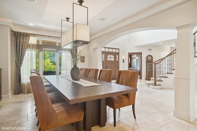 view of dining area