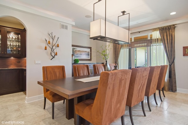 view of dining area