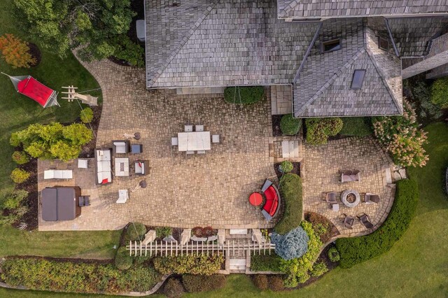 birds eye view of property