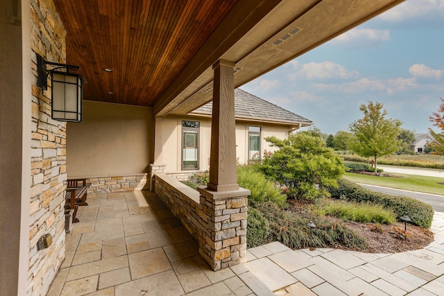 view of patio / terrace with a porch