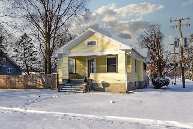 view of bungalow