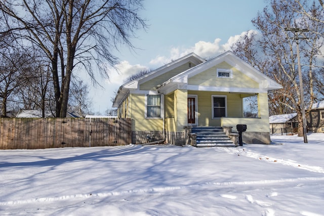 bungalow-style home with a porch