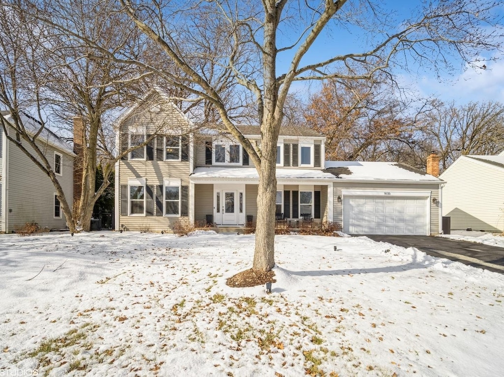 view of property featuring a garage