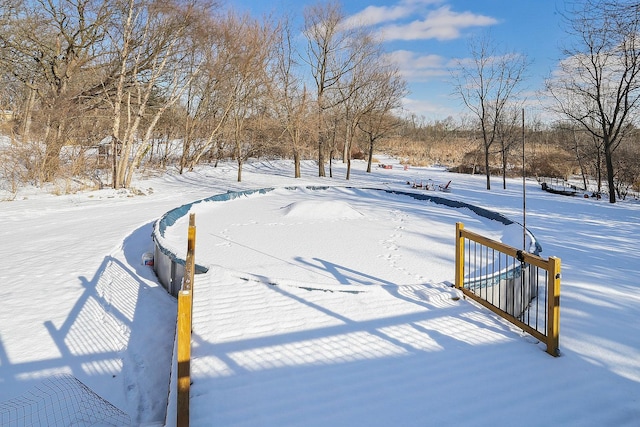 view of snowy yard