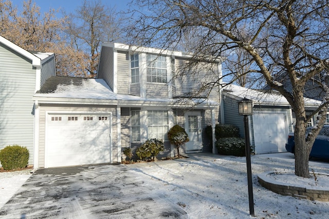 front of property featuring a garage