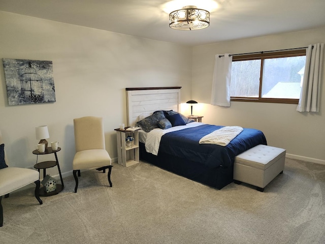 view of carpeted bedroom