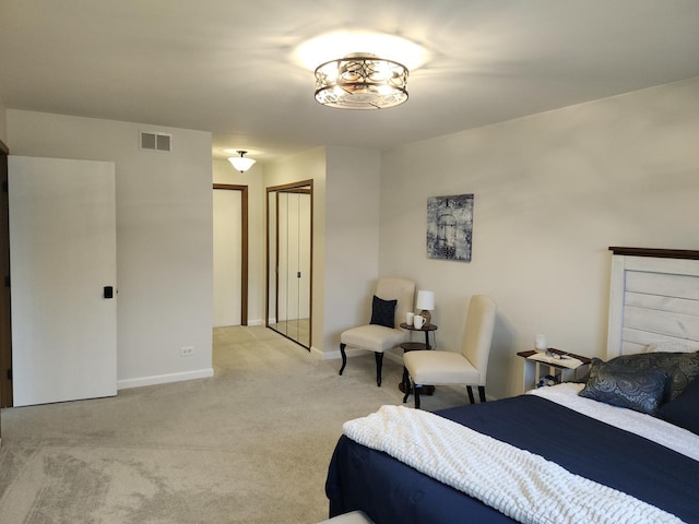 view of carpeted bedroom