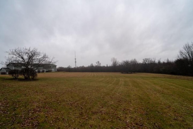 view of yard featuring a rural view