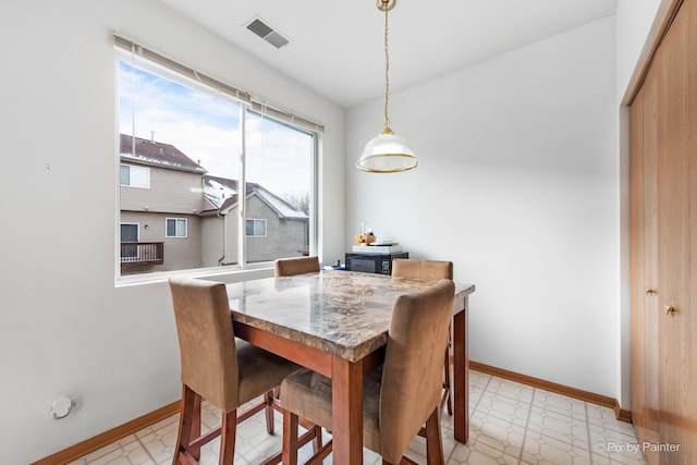 view of dining space