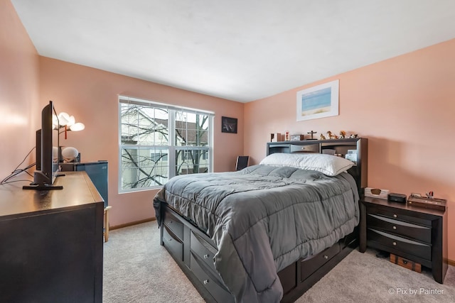 view of carpeted bedroom