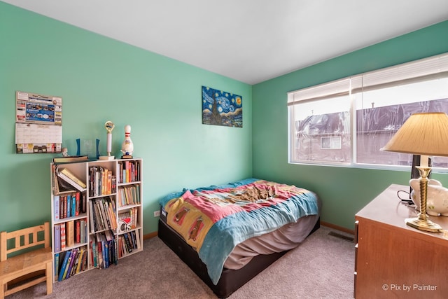 view of carpeted bedroom