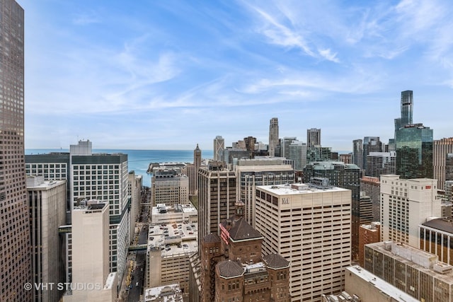 view of city featuring a water view